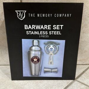THE MEMORY COMPANY BARWARE SET HOUSTON ASTROS NWT